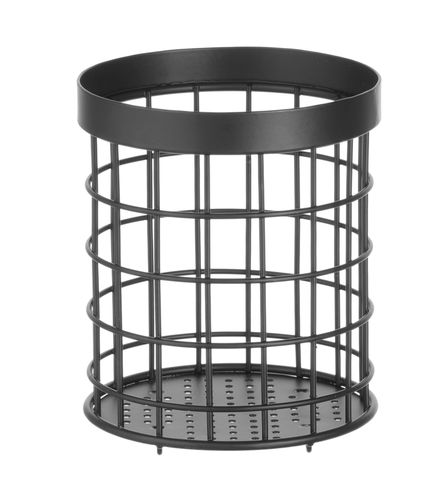 Pojemnik na sztućce czarny, HENDI, ⌀125x(H)145mm