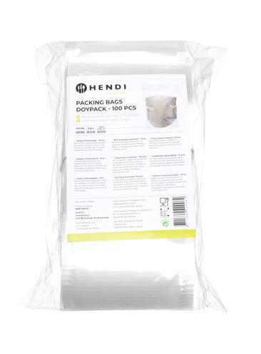 Iesaiņošanas maisi doypack, 100 gab, HENDI, 0,25L, 100 gab., 110x65x(H)185mm