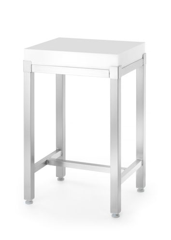 Polyetylénový mäsiarsky klát so základňou, HENDI, 505663 + 505670, 500x400x(H)830mm