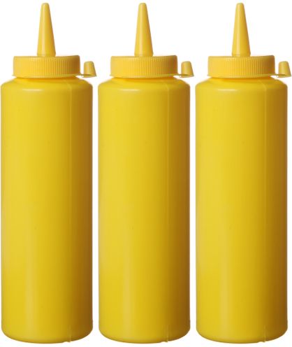 Šaltųjų padažų dalytuvai - 3 vnt., HENDI, 0,7L, Geltonas, 3 vnt., ⌀70x(H)240mm