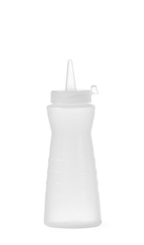 Dyspenser do zimnych sosów easy squeeze, HENDI, 0,3L, transparentny, ⌀65x(H)190mm