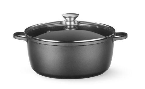 Garnek z powłoką nieprzywierającą, HENDI, 9L, czarny, 405x332x(H)138mm, Okrągły