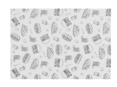 Papel a prueba de grasa, HENDI, 500 uds., 250x350mm