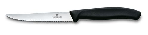 Nóż do steków i pizzy, Victorinox, czarny, (L)222mm