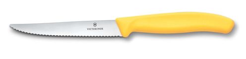 Nóż do steków i pizzy, Victorinox, żółty, (L)222mm