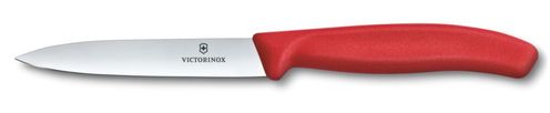 Nóż do jarzyn gładki, Victorinox, czerwony, (L)212mm