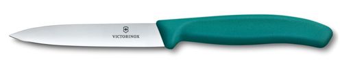 Nóż do jarzyn gładki, Victorinox, zielony, (L)212mm