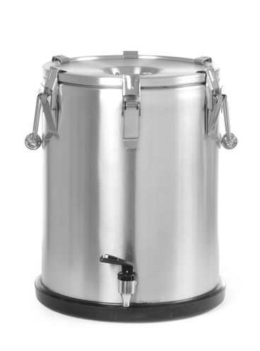 Termos do transportu żywności – z kranem, HENDI, Profi Line, 25L, srebrny, ⌀330x(H)430mm