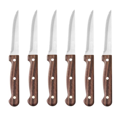 Steakový nůž, HENDI, Profi Line, Hnědá, 6 ks, (L)210mm