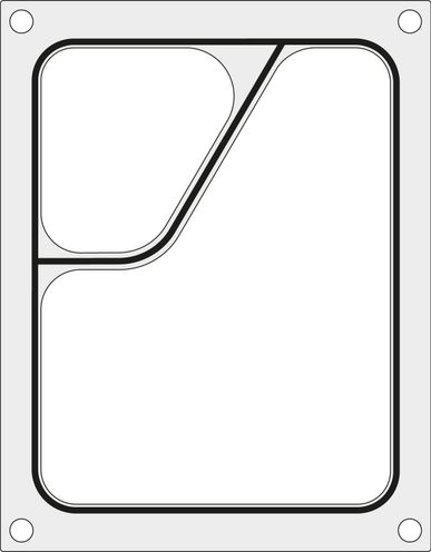 Matrica metināšanas iekārtai Bokama AG02E un AG02HD, HENDI, divu nodalījumu paplātei colt 227x178 mm