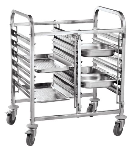 Dvigubas vežimėlis talpykloms transportuoti – 12x GN 1/1, HENDI, 810x610x(H)960mm