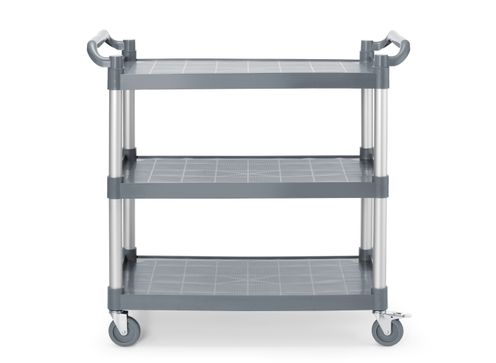 Carro de servicio de polipropileno de 3 estantes, grande, AmerBox, 1010x500x(H)960mm