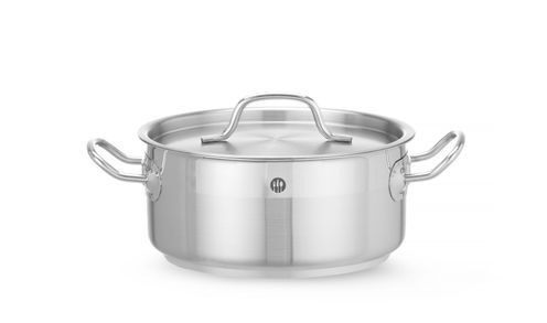Stew pan low - with lid, HENDI, Profi Line, 2,8L, ⌀200x(H)90mm