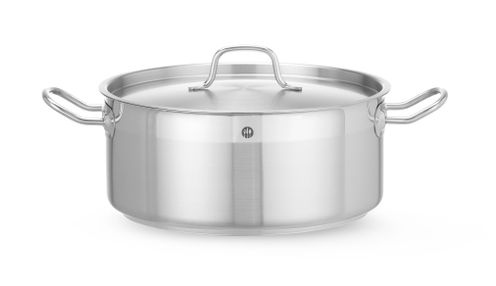 Stew pan low - with lid, HENDI, Profi Line, 7,5L, ⌀280x(H)120mm