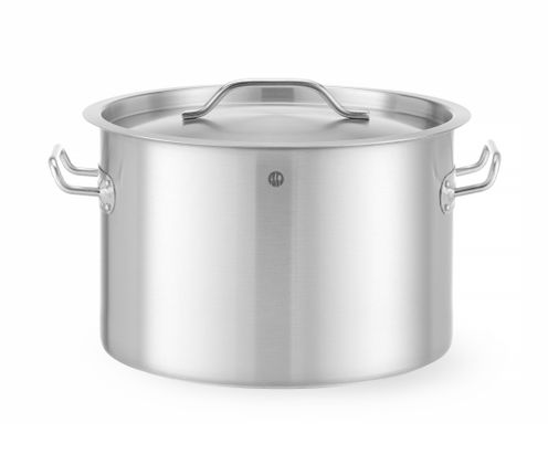 Garnek średni z pokrywką, HENDI, Budget Line, 23L, ⌀350x(H)240mm