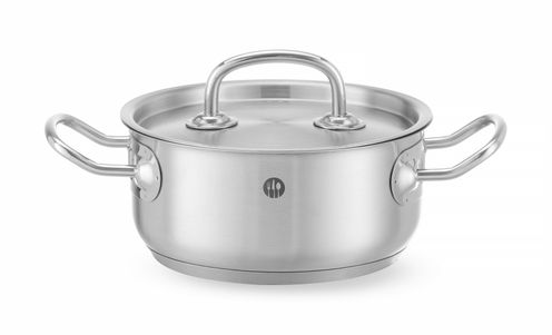 Garnek niski z pokrywą, HENDI, Kitchen Line, 1,4L, ⌀160x(H)75mm