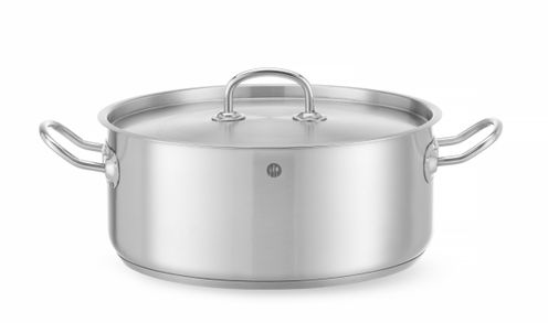 Garnek niski z pokrywą, HENDI, Kitchen Line, 7,3L, ⌀280x(H)120mm