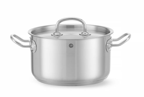Kochtopf, mittel - mit Deckel, HENDI, Kitchen Line, 3,5L, ⌀200x(H)115mm