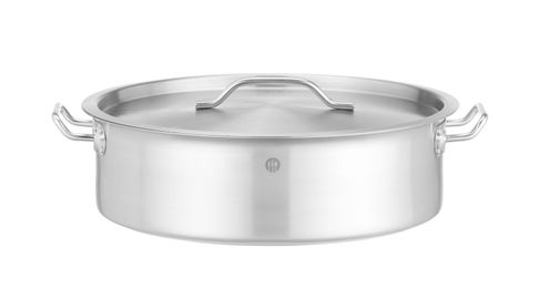 Kochtopf, niedrig - mit Deckel, HENDI, 10,8L, ⌀360x(H)110mm, Rund