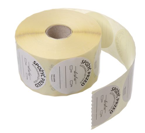 Food Safety etiketės - „SUNAUDOTI IKI“, HENDI, 500 vnt., 500 vnt., ⌀50mm