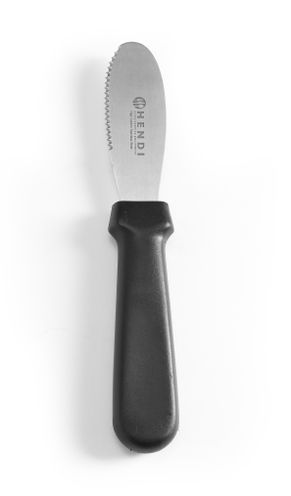 Vroubkovaný rozmetací nůž, HENDI, Černá, (L)210mm