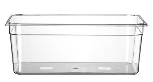 Pojemnik GN 1/1 z poliwęglanu, HENDI, Profi Line, GN 1/1, 24L, transparentny, 530x325x(H)200mm