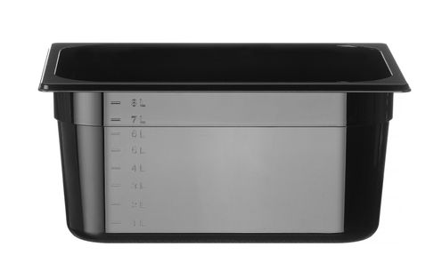 Pojemnik GN 1/2 z czarnego poliwęglanu, HENDI, Profi Line, GN 1/2, 9,5L, czarny, 325x265x(H)150mm