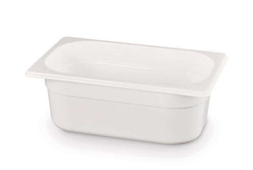 Pojemnik GN 1/4 z białego poliwęglanu, HENDI, GN 1/4, 2,8L, biały, 265x162x(H)100mm