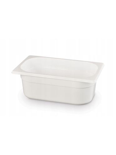 Pojemnik GN 1/4 z białego poliwęglanu, HENDI, GN 1/4, 1,8L, biały, 265x162x(H)65mm