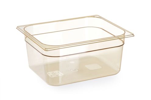 Pojemnik GN 1/2 z grilamidu do wysokiej temperatury, HENDI, GN 1/2, 4L, transparentny, 325x265x(H)65mm