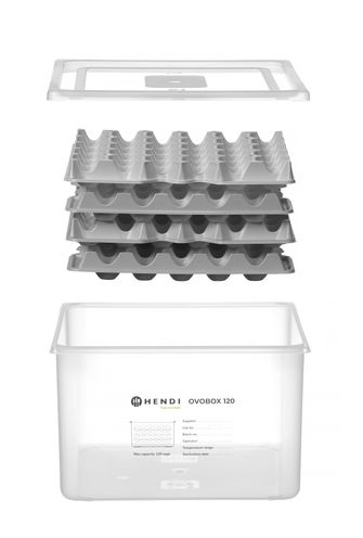 Contenedor de huevos HENDI OVOBOX 120, HENDI, GN 2/3, 18L, 355x325x(H)200mm, Rectangular