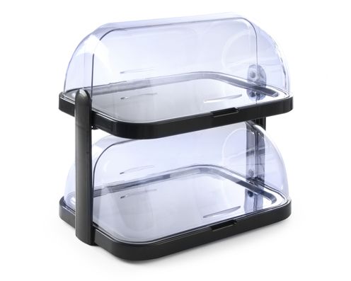 Roll-top hűthető ételkínáló emeletes, HENDI, Sötét szürke, 440x320x(H)440mm
