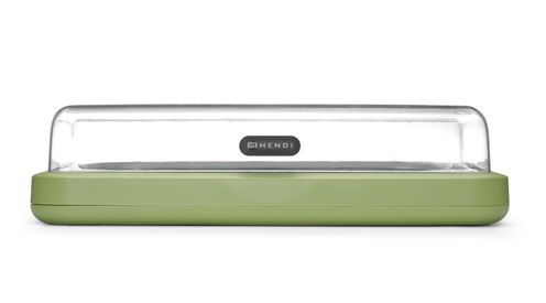 Kühldisplay UNIQ, HENDI, designed by Robert Bronwasser, GN 1/1, Grün, 593x389x(H)147mm, Rechteckig