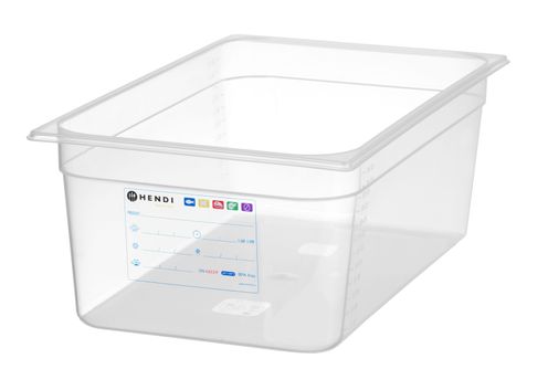 Pojemnik GN 1/1 HACCP, HENDI, GN 1/1, 28L, transparentny, 530x325x(H)200mm