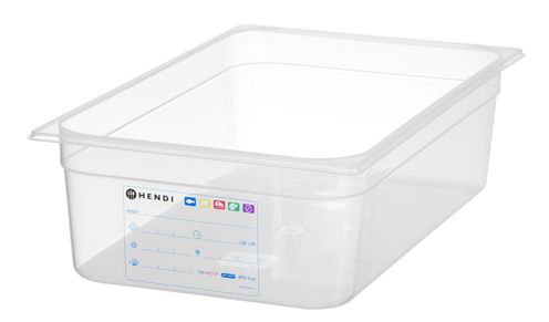 Pojemnik GN 1/1 HACCP, HENDI, GN 1/1, 21L, transparentny, 530x325x(H)150mm