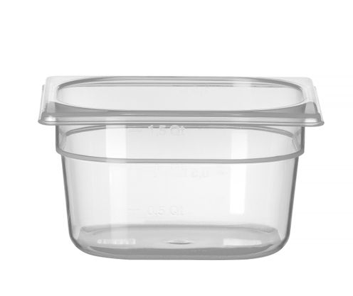Gastronorm-Behälter 1/6, HENDI, Profi Line, GN 1/6, 1,5L, Transparent, 176x162x(H)100mm