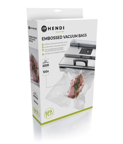 Embossed vacuum bags, HENDI, 100 pcs., 250x350mm