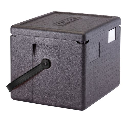 Cam GoBox izolēts konteiners ar melnu siksnu, GN 1/2, Cambro, 22,3 l, 22,3L, Melns, 390x330x(H)316mm