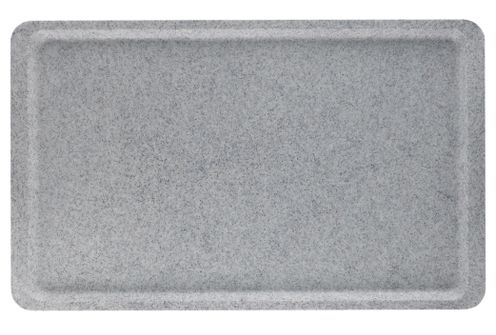 Padėklas iš poliesterio Versa su lygiu kraštu, granito spalvos, Cambro, Šviesiai pilkas, 370x530mm