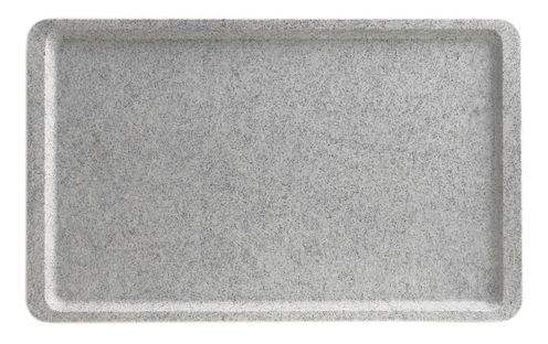 Polyesterový tác Versa s plochým okrajem, žulový, Cambro, GN 1/1, Světle šedá, 325x530mm
