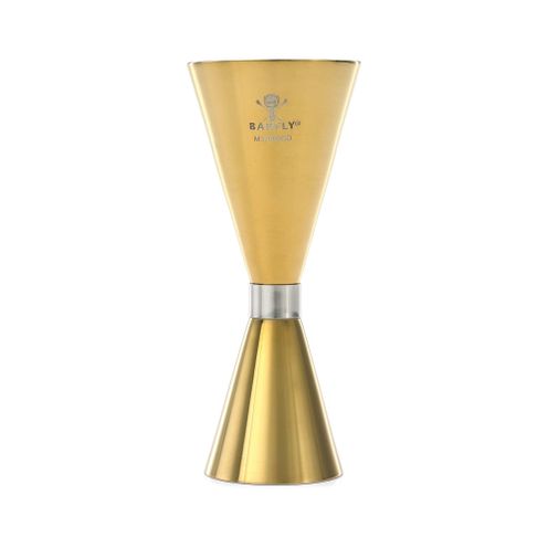 Miarka barmańska Slim Style, 2 oz., złota ze stalową obwódką, Barfly, złoty