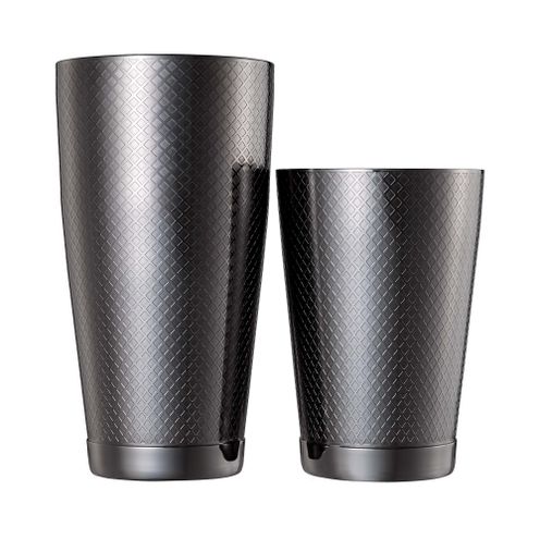 Shaker tin tin Diamond Lattice, antyczna miedź, Barfly, 0,83L, czarny