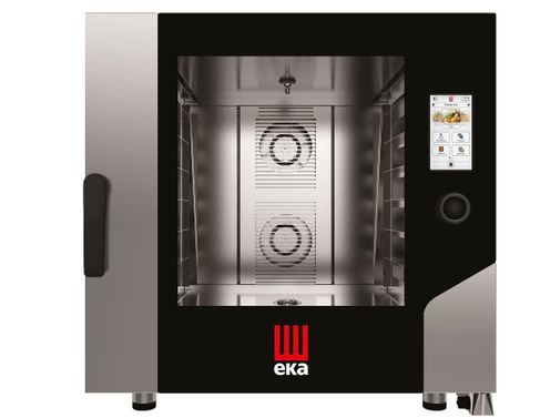 Konvektsioon-auruahi Millennial Touch Screen Bakery automaatse pesemissüsteemiga, 6 × 600× 400 mm – elektroonilise juhtimisega, elektriline, Tecnoeka, 400V/11400W, 850x1035x(H)850mm