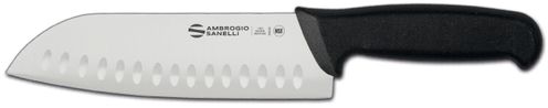 Nóż Santoku Supra, Ambrogio Sanelli, ostrze ze żłobieniami, (L)320mm