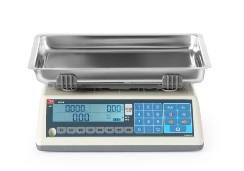 Waga kalkulacyjna LCD z legalizacją, seria EGE, głęboka szalka, 30 kg, TEM, 355x330x(H)155mm