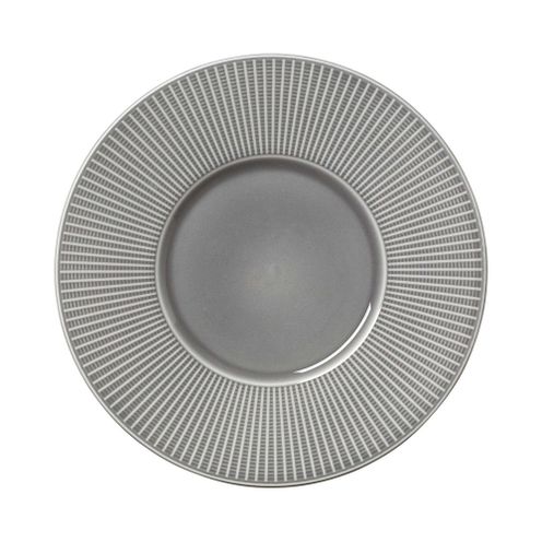Talerz Gourmet ze średnim rantem Willow Mist, jasnoszary