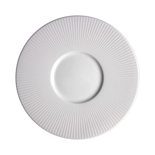 Talerz Gourmet z małym rantem Willow, kremowy