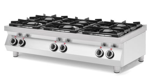 Gas cooker Kitchen Line 6-burner, table top, HENDI, Kitchen Line, 28,5kW, 1200x700x(H)310mm 1