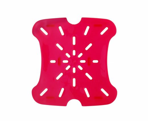 Drain shelf for container CamSquares Fresh Pro, Cambro, for 5,7 l and 7,6 l containers, Red, 187x181x(H)16mm 1