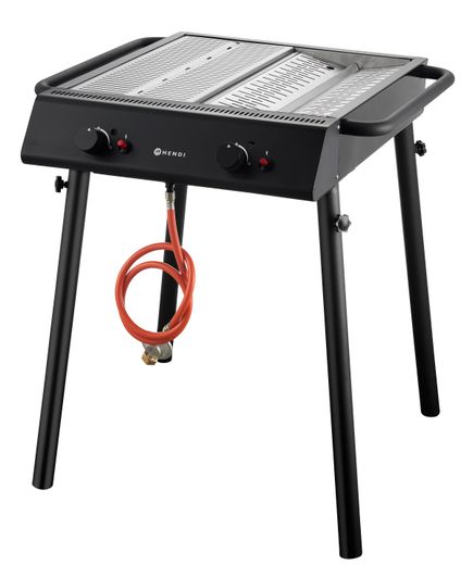 Xantos Black Gas grill, HENDI, Black, 9,5kW, 770x710x(H)870mm 1